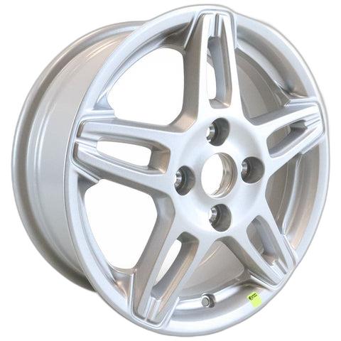 GENUINE FORD 2017681 KA+ ALLOY WHEEL 15" 5 X 2-SPOKE DESIGN, SILVER