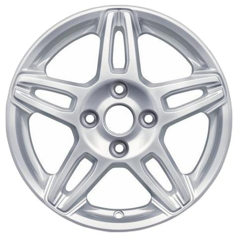 GENUINE FORD 2017681 x4 SET OF 4 KA+ ALLOY WHEEL 15" 5 X 2-SPOKE DESIGN, SILVER, 2016 - 2021