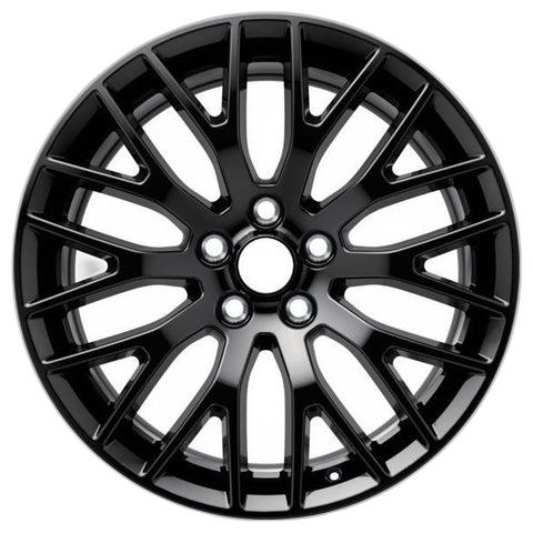 GENUINE FORD 2162462 x4 SET OF 4 MUSTANG ALLOY WHEEL 19" REAR, 10-SPOKE Y DESIGN, BLACK, 2015 - 2021
