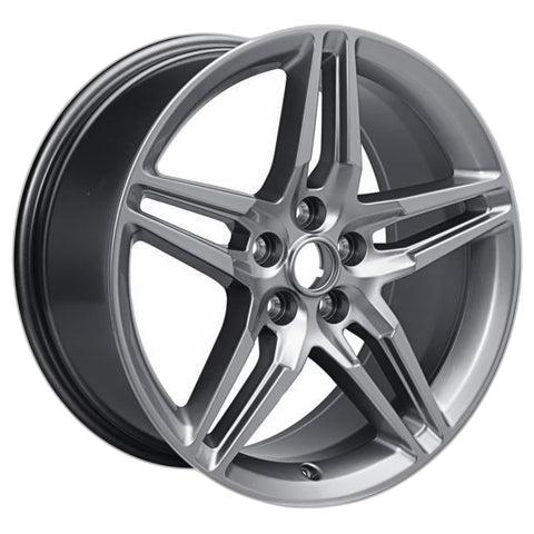 GENUINE FORD 2179556 x4 SET OF 4 MUSTANG ALLOY WHEEL 19" REAR, 5 X 2-SPOKE DESIGN, FORGED SILVER, 2015 - 2018