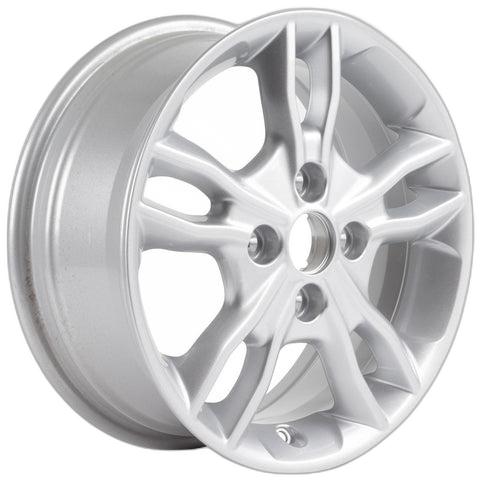 GENUINE FORD 2237371 FIESTA ALLOY WHEEL 15" ALLOY WHEEL 15" 5 X 2-SPOKE DESIGN, SPARKLE SILVER, 2012 - 2017