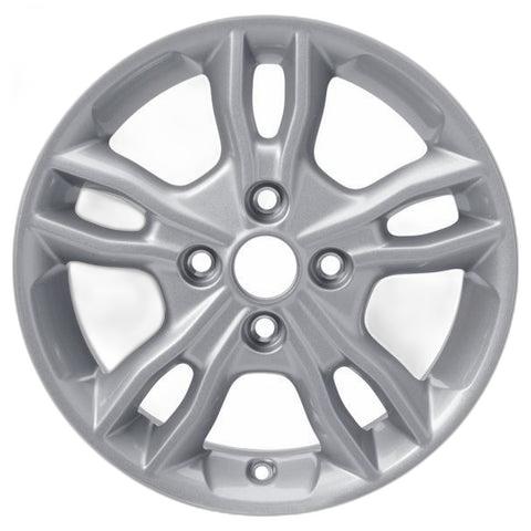 GENUINE FORD 2237371 x4 SET OF 4 FIESTA ALLOY WHEEL 15" ALLOY WHEEL 15" 5 X 2-SPOKE DESIGN, SPARKLE SILVER 11/2012 - 06/2017