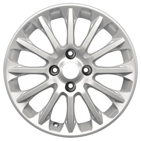 GENUINE FORD 2237412 x4 SET OF 4 FIESTA ALLOY WHEEL 16" 12-SPOKE VERVE DESIGN, SPARKLE SILVER 11/2012 - 06/2017