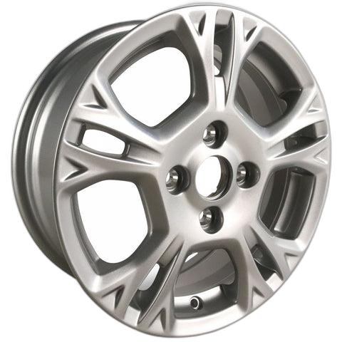 GENUINE FORD 2238224 FIESTA ALLOY WHEEL 15" 5-SPOKE DESIGN, SPARKLE SILVER