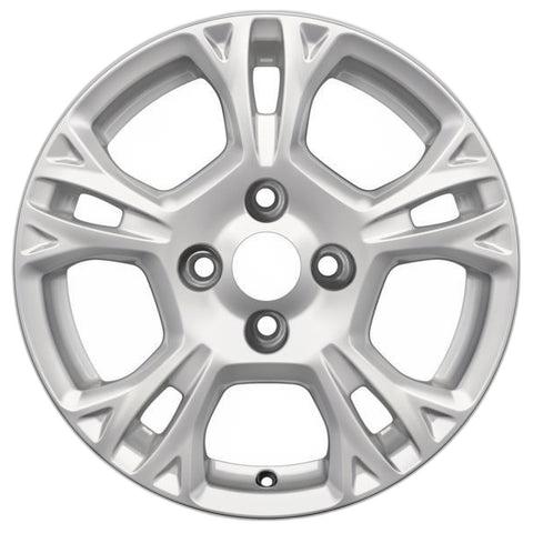 GENUINE FORD 2238224 x4 SET OF 4 FIESTA ALLOY WHEEL 15" 5-SPOKE DESIGN, SPARKLE SILVER 11/2012 - 06/2017