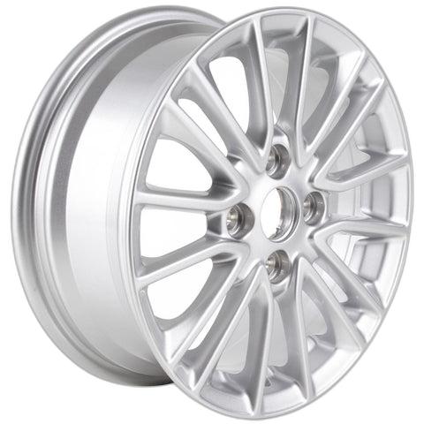GENUINE FORD 2248122 KA+ ALLOY WHEEL 15" 8 X 2-SPOKE DESIGN, SPARKLE SILVER