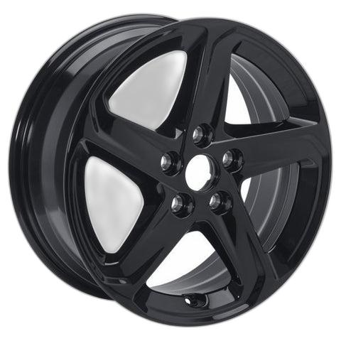 GENUINE FORD 2386684 x4 SET OF 4 FOCUS ALLOY WHEEL 16" 5-SPOKE "EASY-TO-CLEAN" DESIGN, ABSOLUTE BLACK 04/2018 -