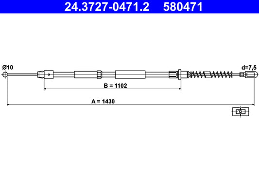 BOSCH 1987482241 Parking Brake Cable Pull