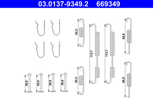 BOSCH 0204113809 Parking Brake Brake Shoe Set