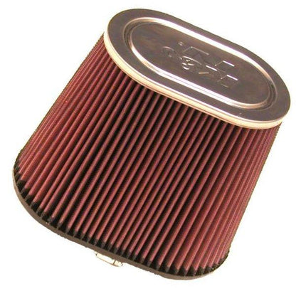K&N Engineering K&N Univrsl Rubber Oval Tprd Filter 2.438in F ID/3.75in B-OW/4.5in B-OL/2.5in T-OW/3.5in T-OL/6in H