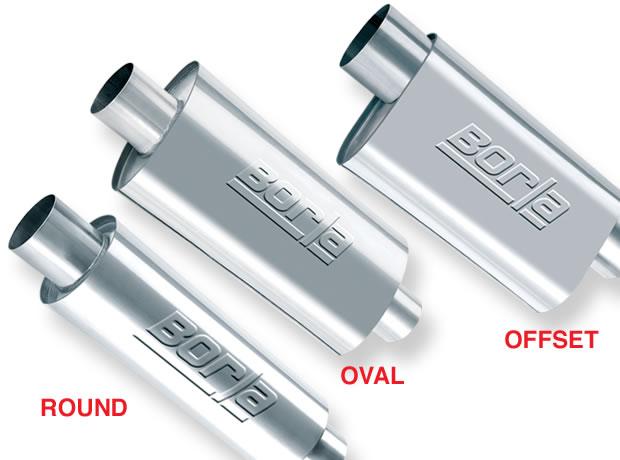 Borla XR-1 Racing Sportsman 2 1/2 inch Outlet / 2 1/2 inch Inlet 16in Case Oval Muffler