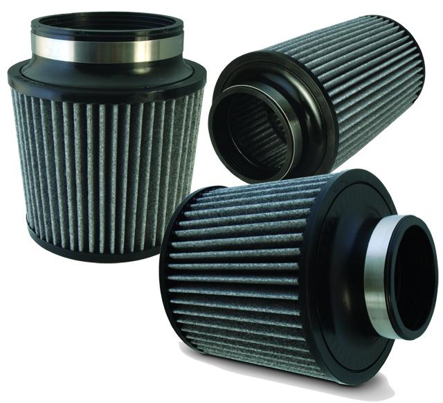 AEM Induction AEM Dryflow Air Filter - Round Tapered 6in Base OD x 5in Top OD x 5.5in H x 2.5in Flange ID