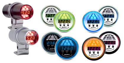 Autometer Shift Light Level 2 DPSS Digital w/ Multi-Color LED Silver Pedestal Mount
