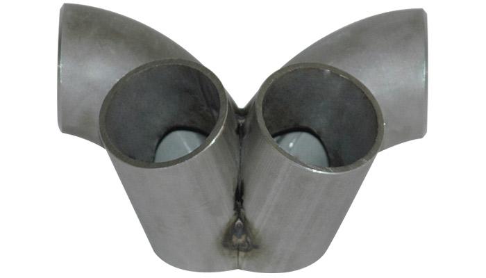Vibrant 2-1 SS Merge Collectors (2in Inlet Slipover ID 2-1/2in Outlet OD) - Sold Individually