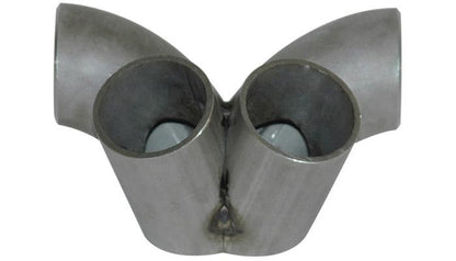 Vibrant 2-1 SS Merge Collectors (2in Inlet Slipover ID 2-1/2in Outlet OD) - Sold Individually