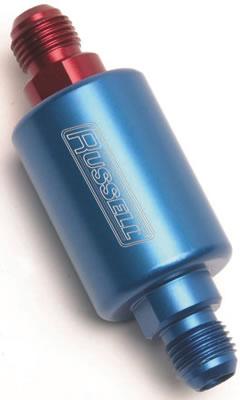 Russell Performance Red/Blue Anodized (3in Length 1-1/4in dia. -6 male inlet/outlet)