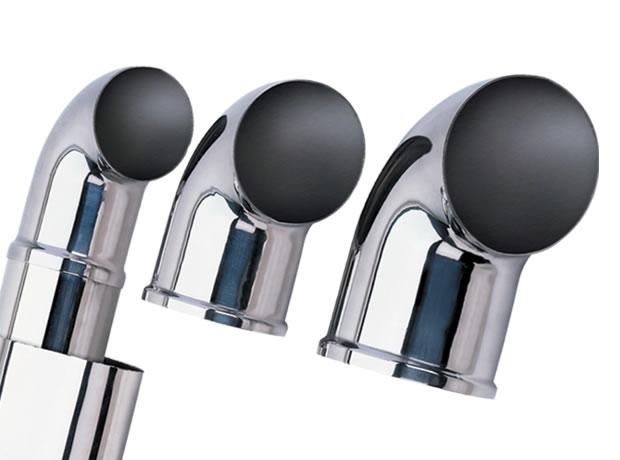 Borla Universal Polished Tip Single Round Turndown/Turnout (inlet 3in. Outlet 3in) *NO Returns*