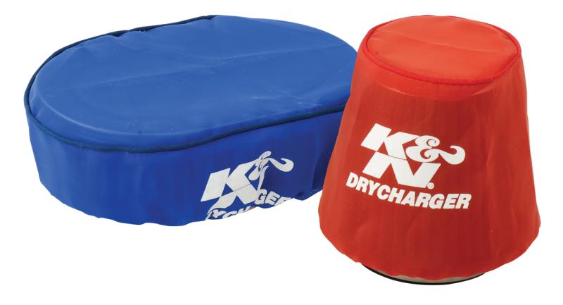 K&N Engineering K&N Drycharger Air Filter Wrap Red 6in Base ID x 5in Top ID x 6.5in Height