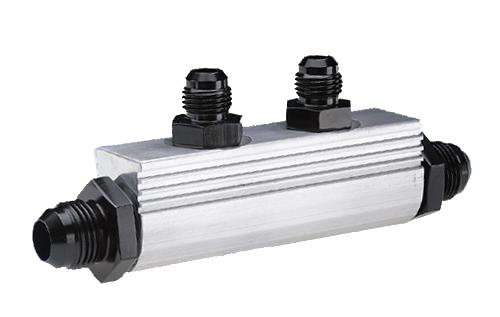 Aeromotive Fuel Distribution Log (4-Ports) (2) 8 AN/(2) 6 AN