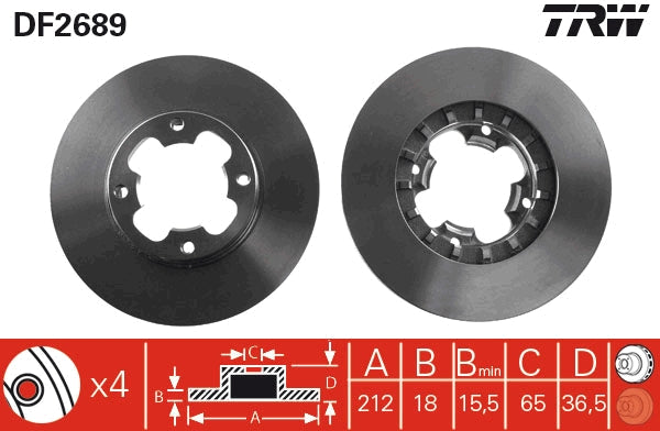 TRW MOTO DF2689 Brake Disc