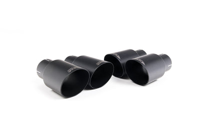 MillTek SSXAU1188 Audi S4/S5 B9 Non Sport Diff models - Non-Resonated (Louder) Cat-Back Exhaust System with Quad GT-90 Cerakote Black Trims