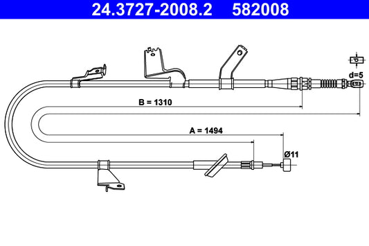 BOSCH 1987477969 Parking Brake Cable Pull