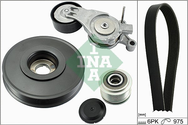 INA 529003610 V-Ribbed Belt Set