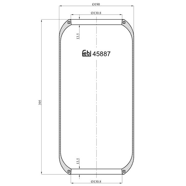 FEBI FE45887 Air Suspension Bellow