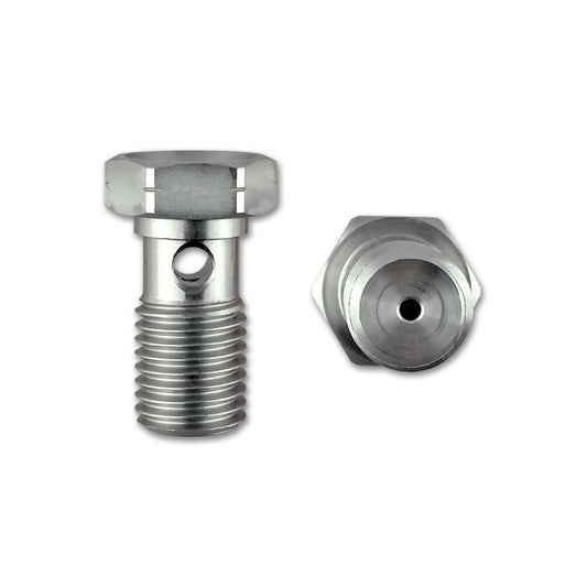 HEL Performance H160-12-35C-RES Stainless Steel M12 x 1.5 Banjo Bolt with 1.5mm Restriction for Turbo Oil Feeds | ML Performance Car Parts