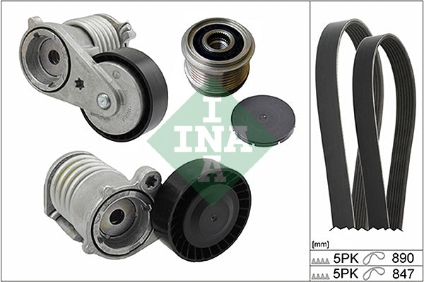 INA 529012210 V-Ribbed Belt Set