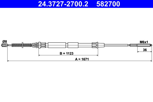 BOSCH 1987482736 Parking Brake Cable Pull