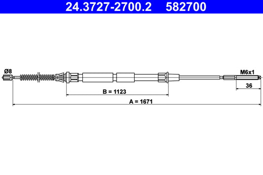 BOSCH 1987482736 Parking Brake Cable Pull