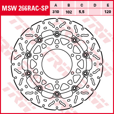TRW MOTO MSW266RAC-SP Brake Disc
