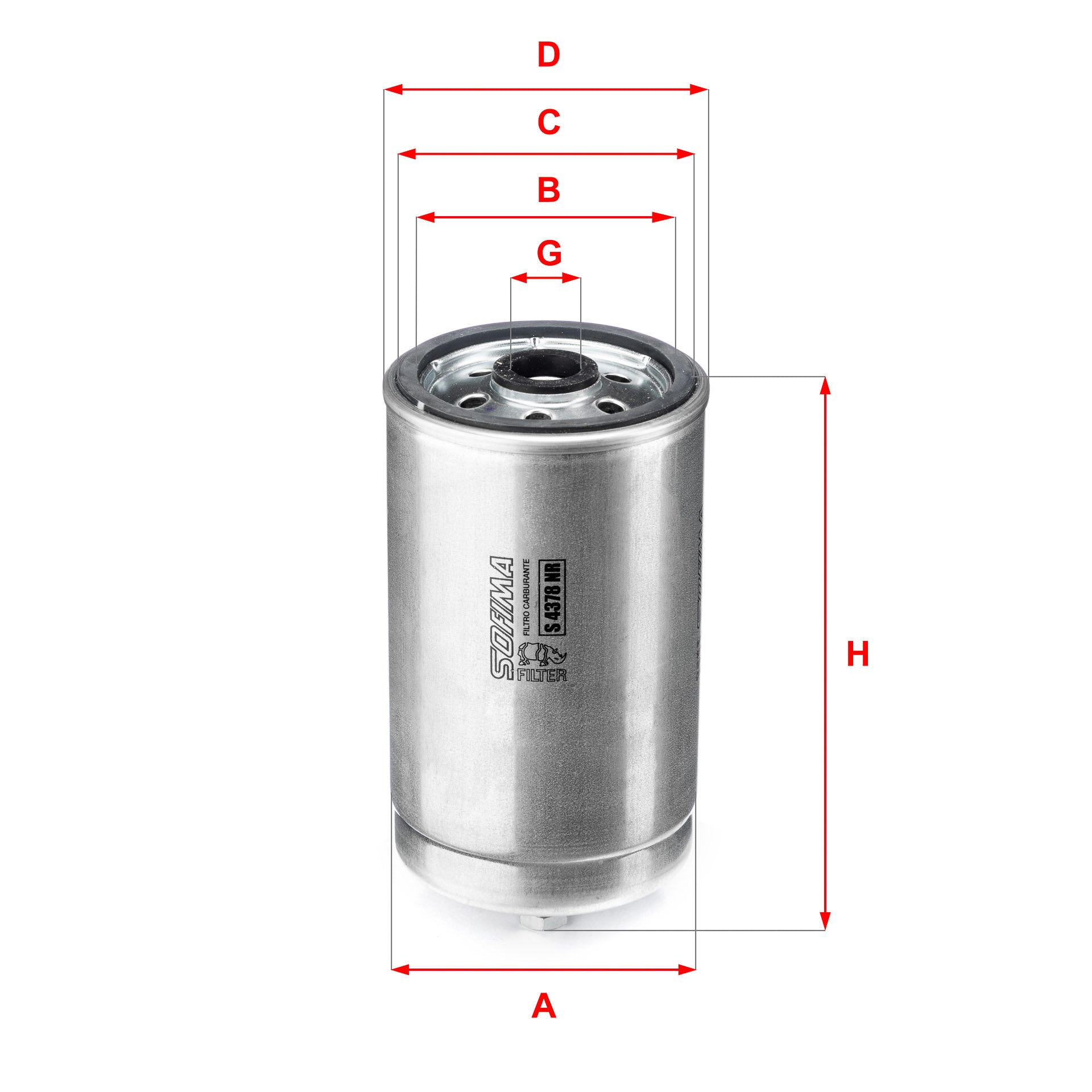 SOFIMA S4323NR Fuel Filter