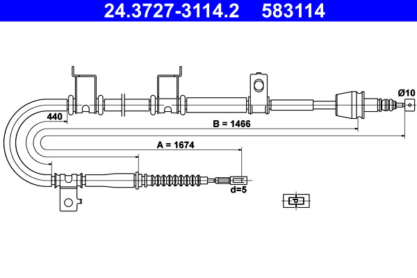 BOSCH 1987482062 Parking Brake Cable Pull