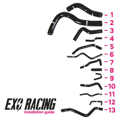 Exoracing Silicone Hose Kit For Honda Civic Ep3 K20 K20a2 13pc