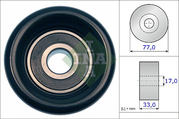 INA 532056810 V-Ribbed Belt Deflection/Guide Pulley