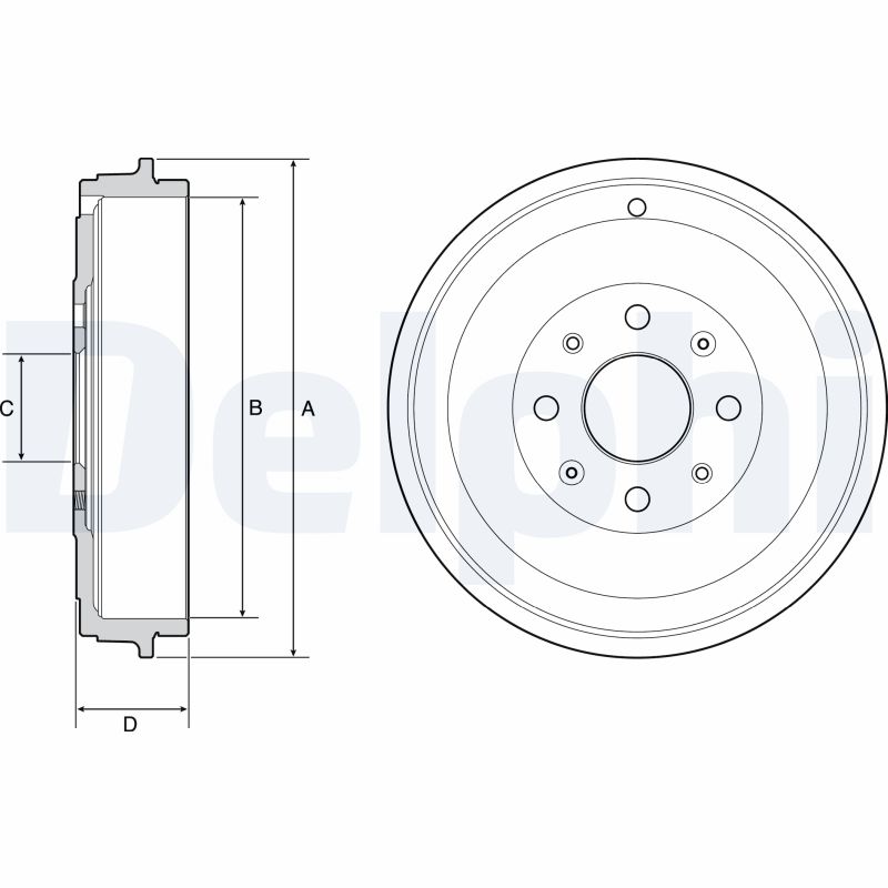 DELPHI BF503 Brake Drum