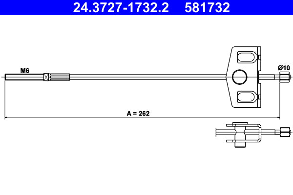 BOSCH 1987482502 Parking Brake Cable Pull