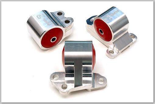 Innovative Mounts Innovative 92-95 Civic B/D Series Silver Aluminum Mounts 85A Bushings (3 Bolt)