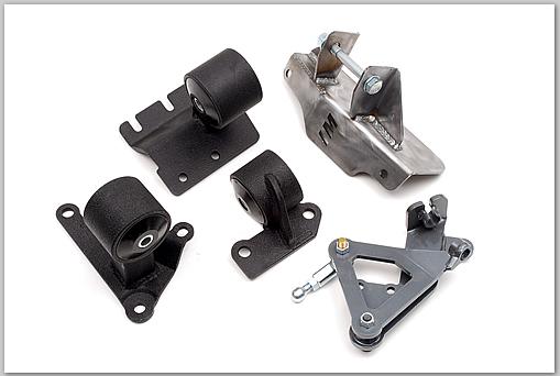 Innovative Mounts Innovative 88-91 Civic H-Series Black Steel Mounts 75A Bushings (Manual Hydro Actuator)