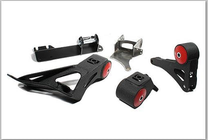 Innovative Mounts Innovative 90-93 Integra K-Series Black Steel Mounts 85A Bushings (Not K24 Trans)