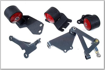 Innovative Mounts Innovative 88-91 Civic B-Series Black Steel Mounts 60A Bushings (Cable to Hydro Conversion)
