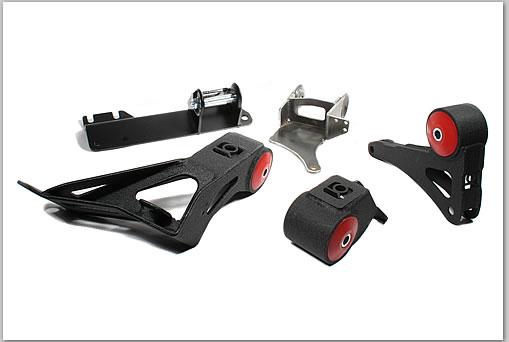 Innovative Mounts Innovative 90-93 Integra K-Series Black Steel Mounts 75A Bushings (Not K24 Trans)