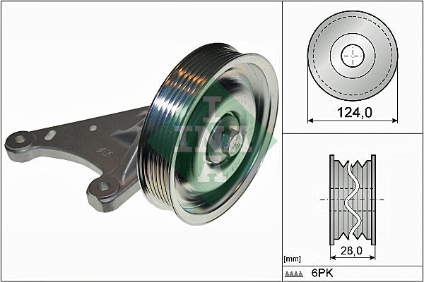 INA 532077310 V-Ribbed Belt Deflection/Guide Pulley