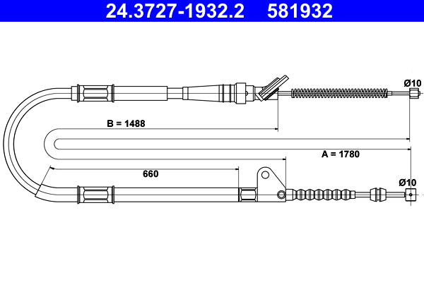 BOSCH 1987477975 Parking Brake Cable Pull