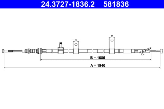 BOSCH 1987477529 Parking Brake Cable Pull