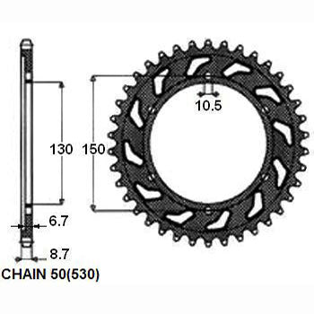 SUNSTAR SUNR1-5601-38 Chain Sprocket