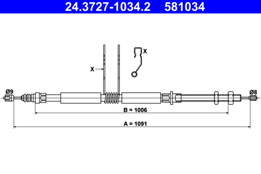 BOSCH 1987482202 Parking Brake Cable Pull