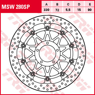 TRW MOTO MSW280SP Brake Disc